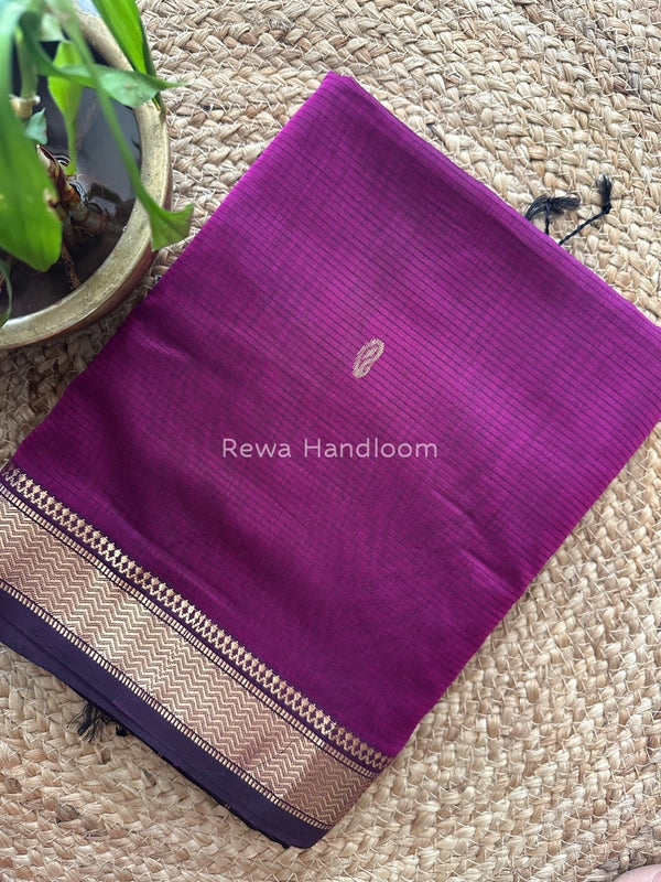 Maheshwari Magenta Zari Butti Saree ZKB016