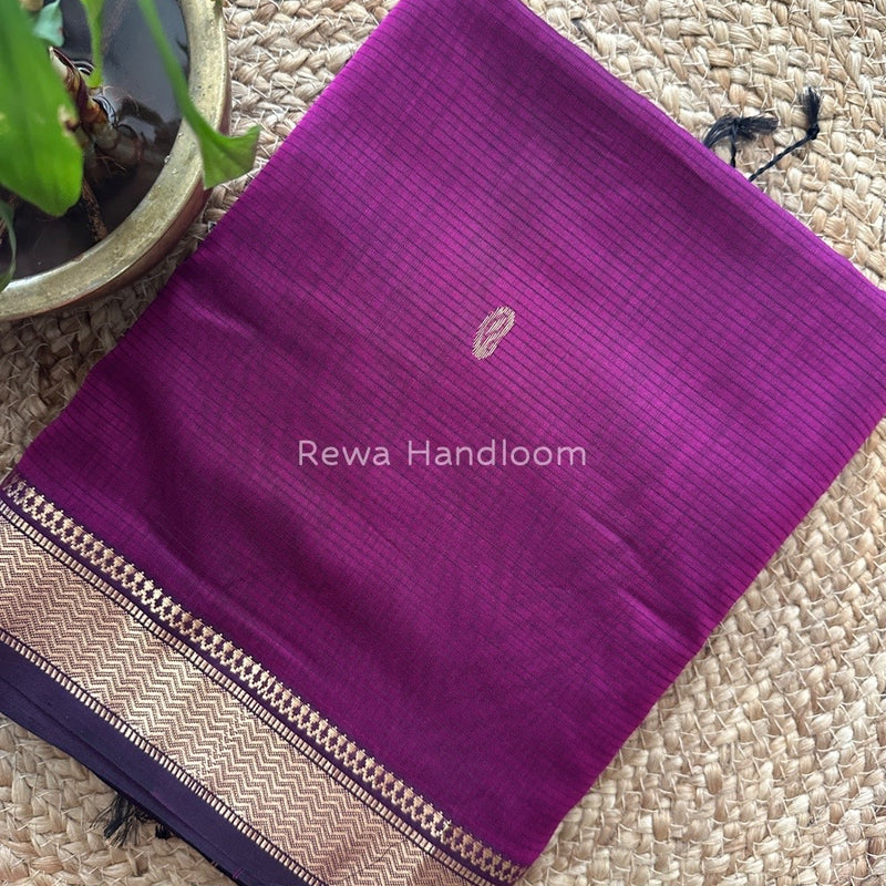 Maheshwari Magenta Zari Butti Saree ZKB016