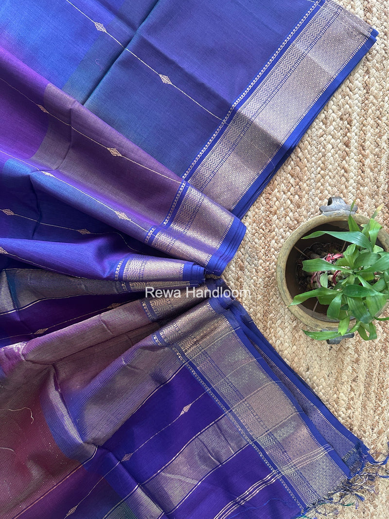 Maheshwari Violet Shaded Butti Saree SBBS048