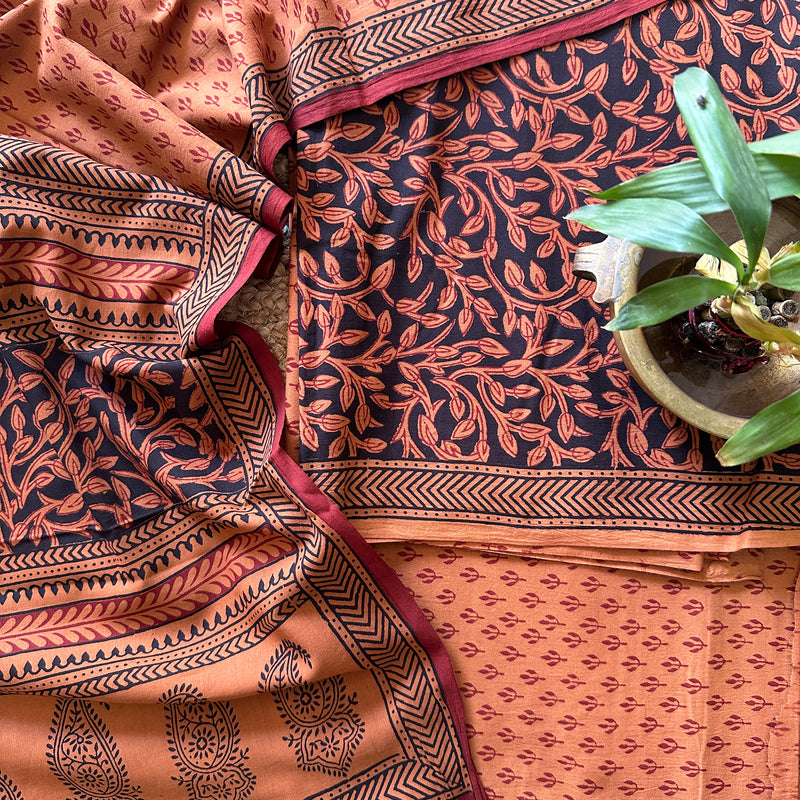 Bagh Print Cotton Suit