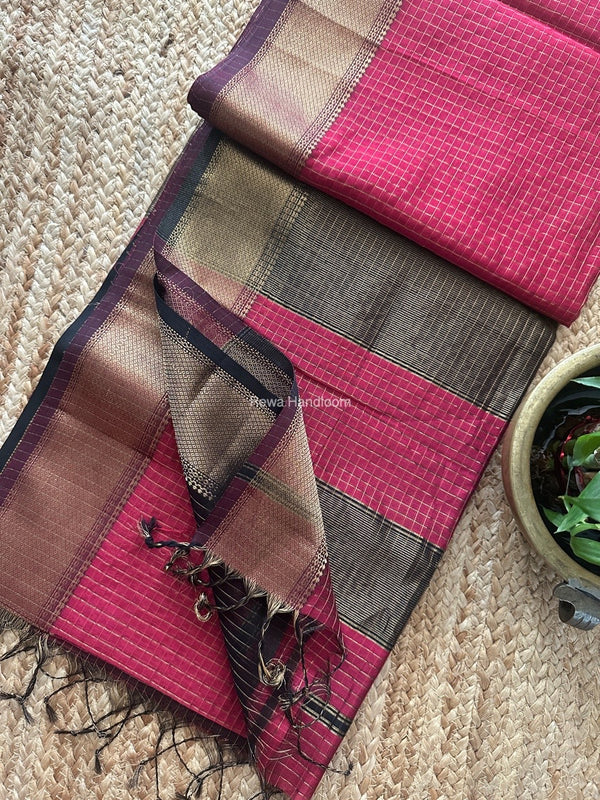 Maheshwari Zari Checks Saree