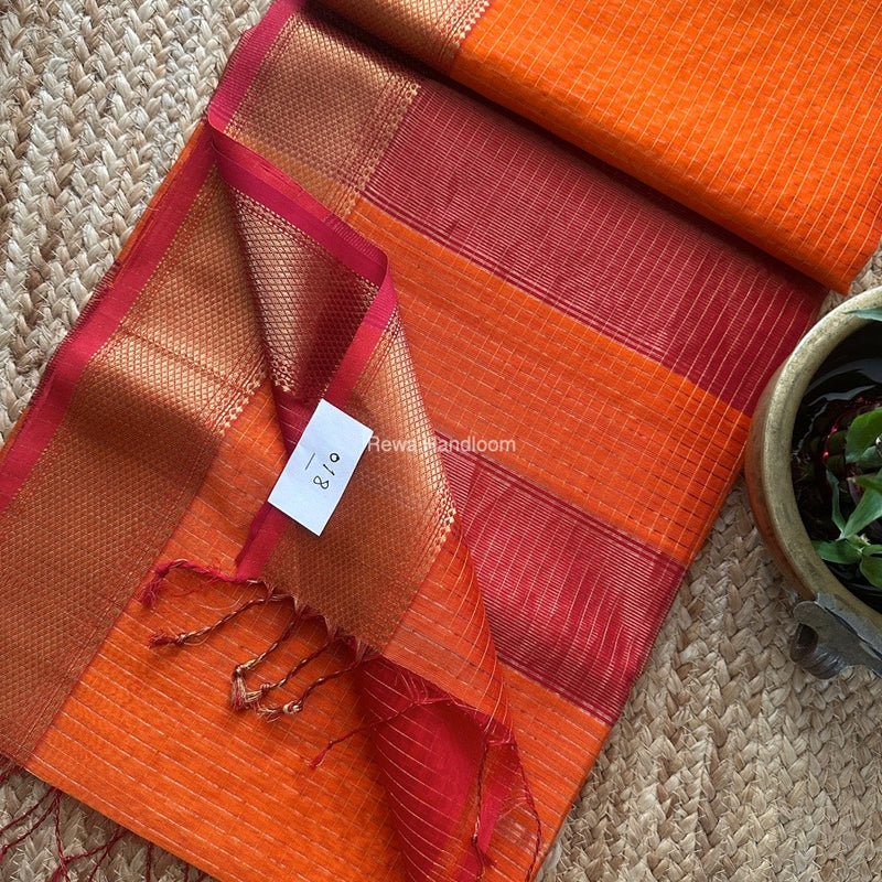 Maheshwari Zari Checks Saree