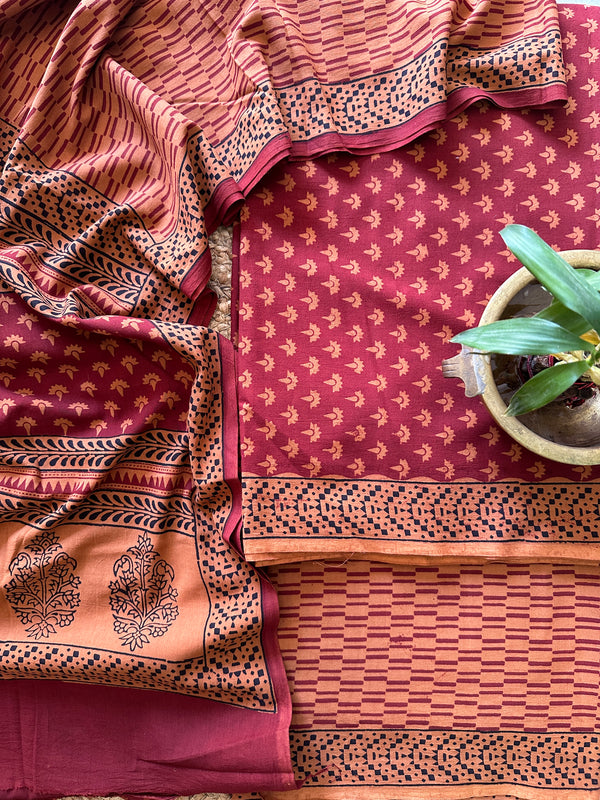 Bagh Print Cotton Suits