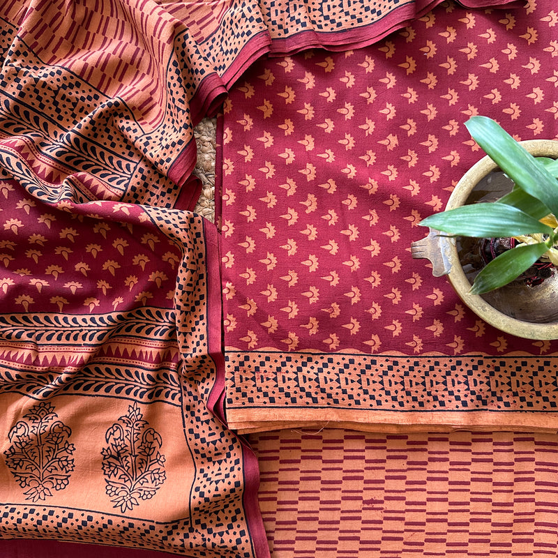 Bagh Print Cotton Suits