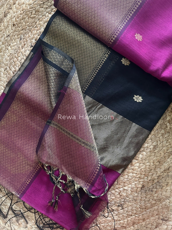 Maheshwari Zari Skirt Butti Saree 