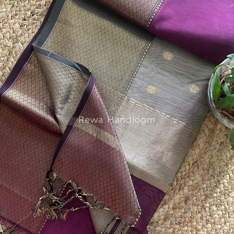 Maheshwari Zari Skirt Butti Saree