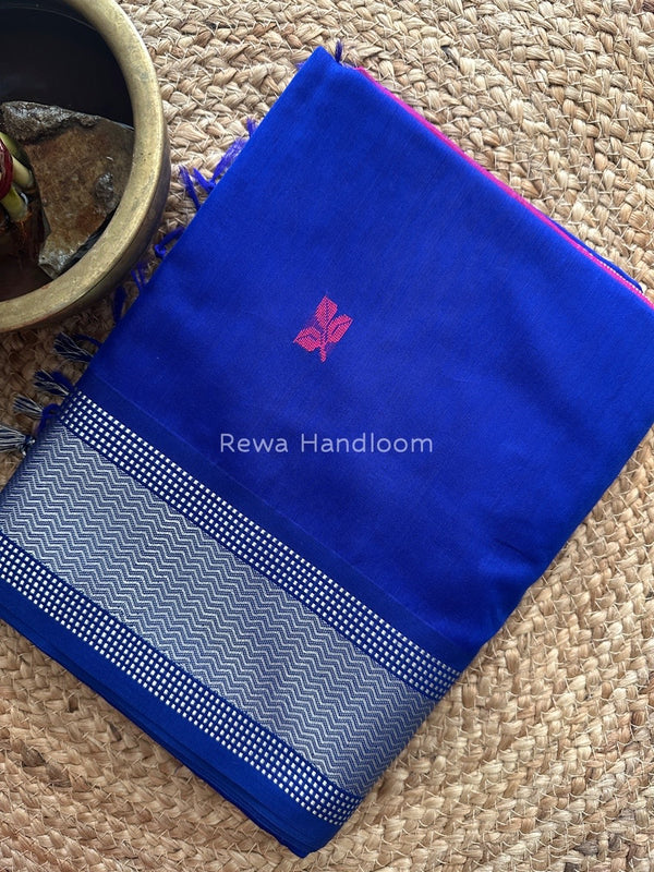 Maheshwari Blue Resham Thread Butti Saree RBS70