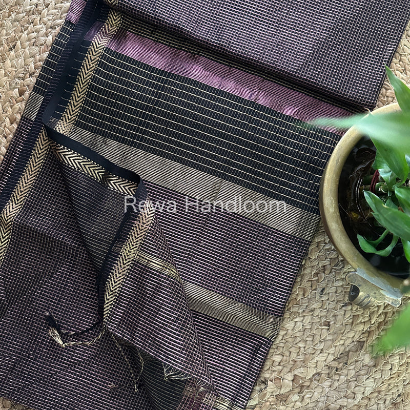Maheshwari Levander Tissue Silk Saree-TCB0010