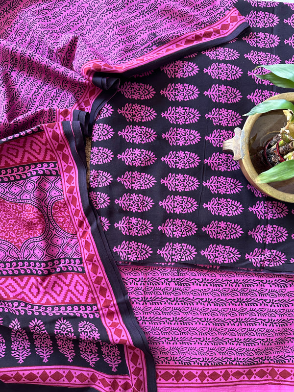 Bagh Print Cotton Suit