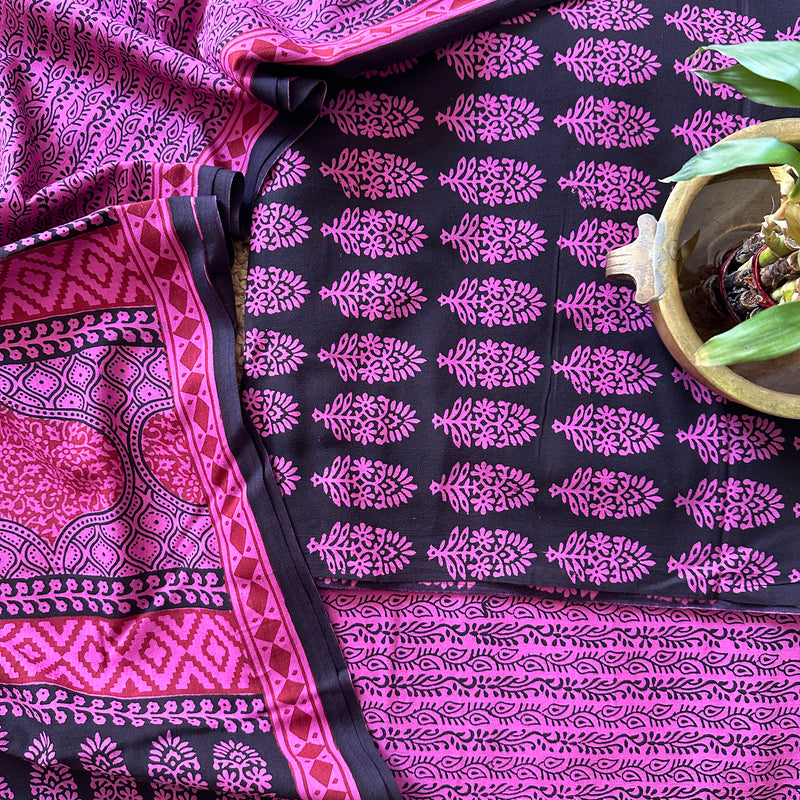 Bagh Print Cotton Suit