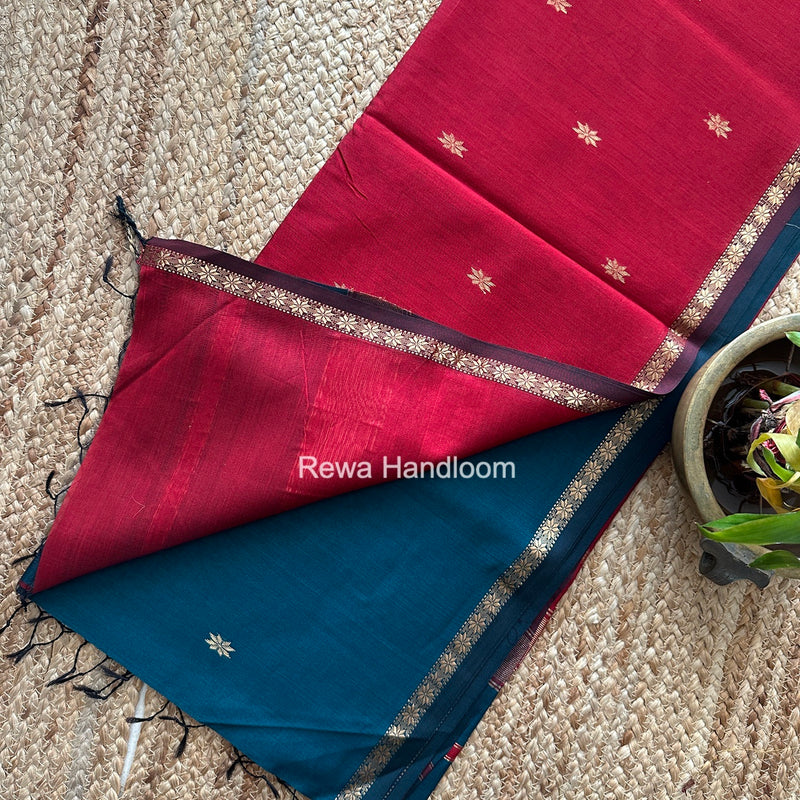 Rama Green Star Butti Maheshwari Saree SSB061