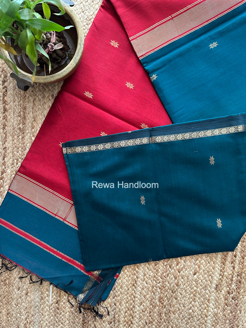 Rama Green Star Butti Maheshwari Saree SSB061