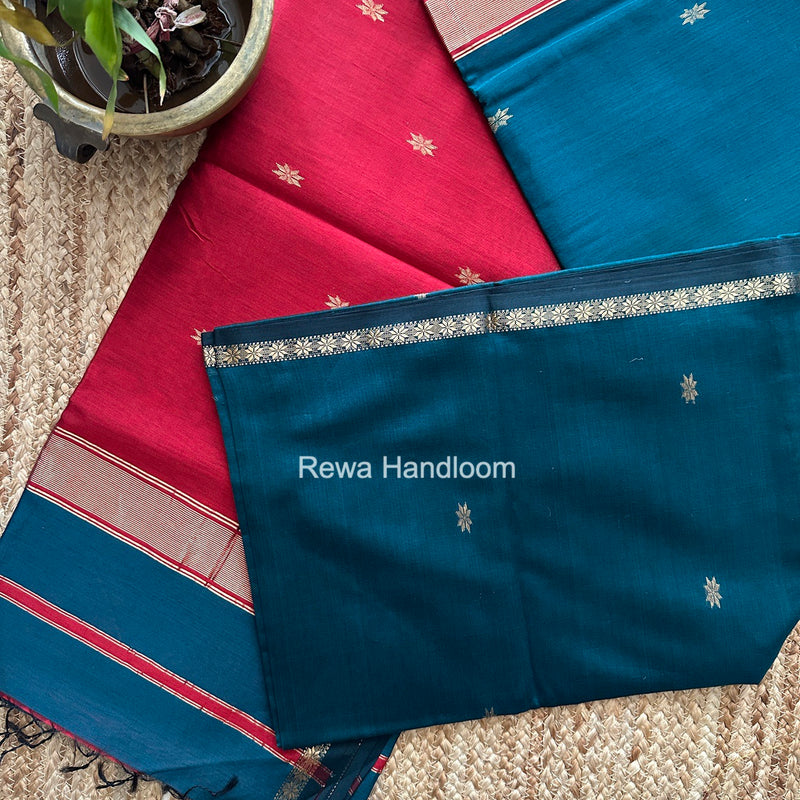 Rama Green Star Butti Maheshwari Saree SSB061