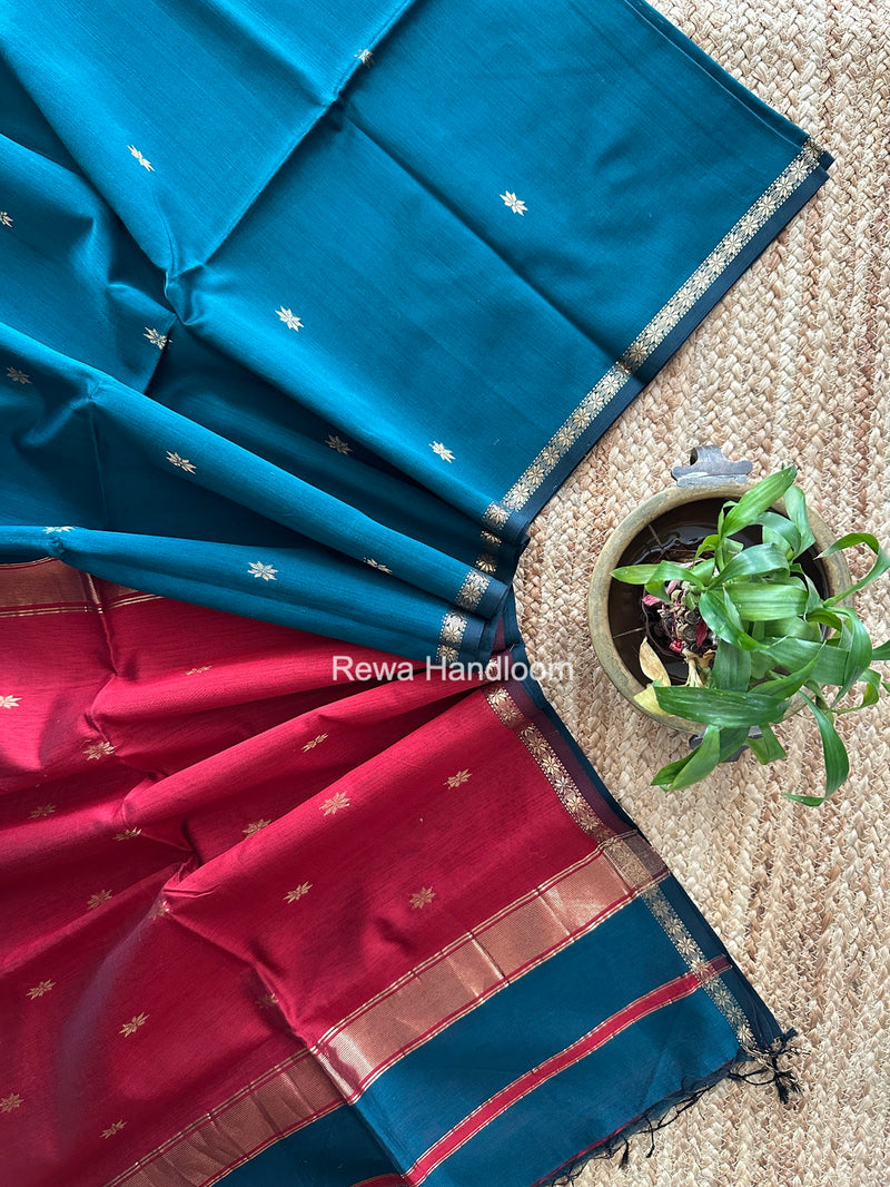 Rama Green Star Butti Maheshwari Saree SSB061