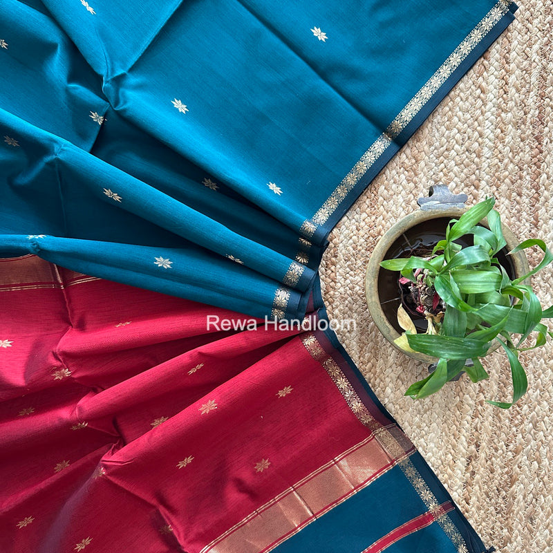 Rama Green Star Butti Maheshwari Saree SSB061