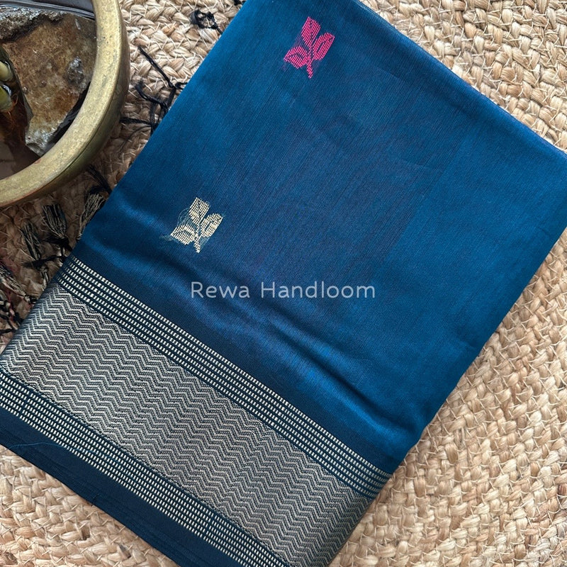 Maheshwari Deep Green Resham Thread Butti Saree RBS64