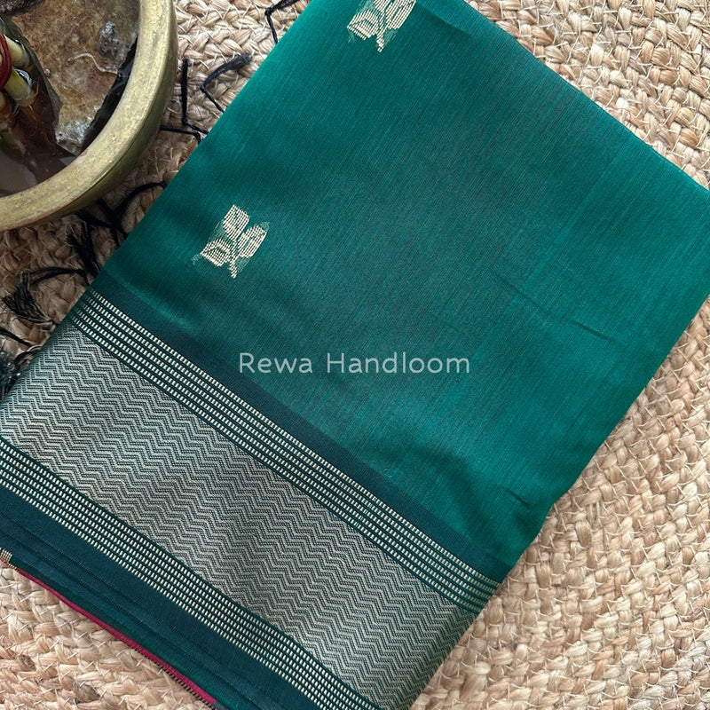 Maheshwari Green Resham Thread Butti Saree RBS69