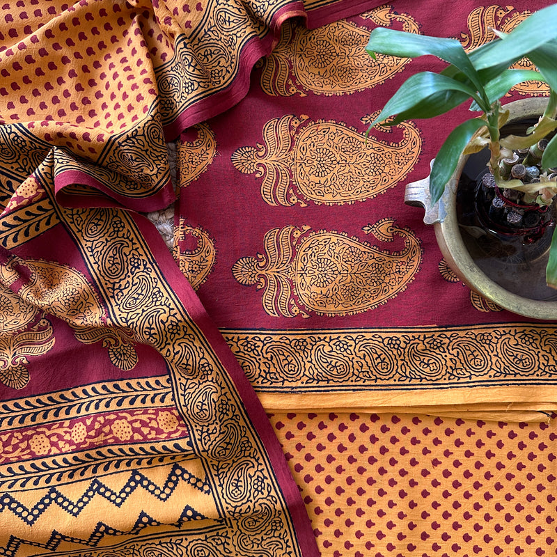 Bagh Print Cotton Suit