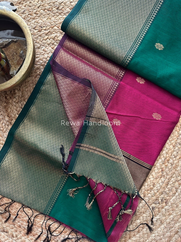 Maheshwari Zari Skirt Butti Saree