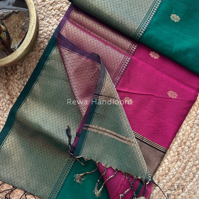Maheshwari Zari Skirt Butti Saree