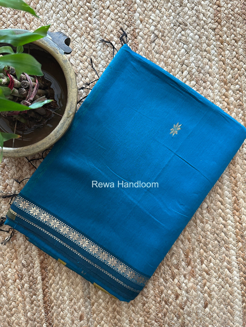 Blue Star Butti Maheshwari Saree SSB070