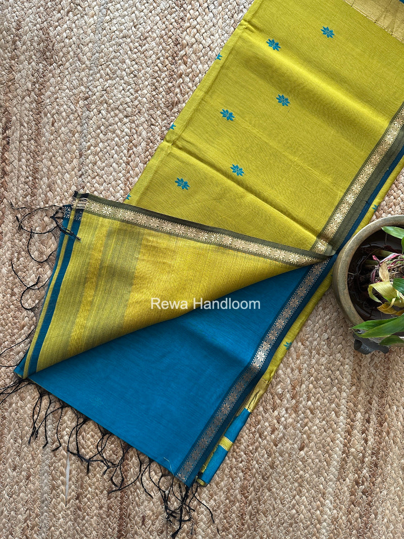 Blue Star Butti Maheshwari Saree SSB070