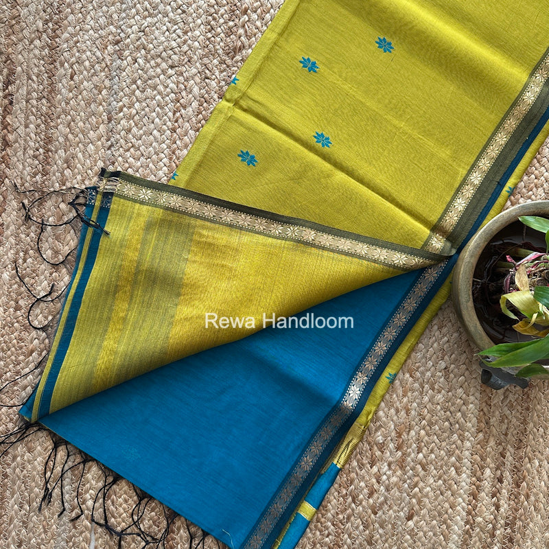 Blue Star Butti Maheshwari Saree SSB070