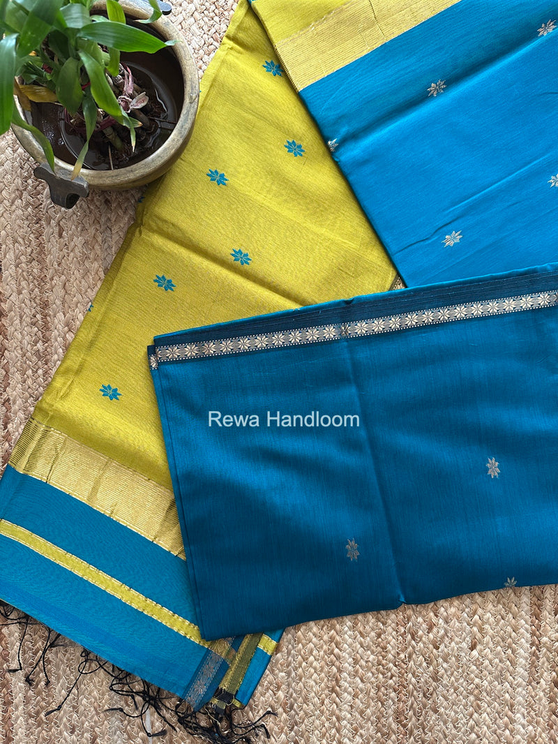 Blue Star Butti Maheshwari Saree SSB070