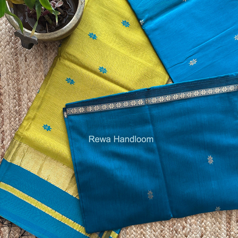 Blue Star Butti Maheshwari Saree SSB070