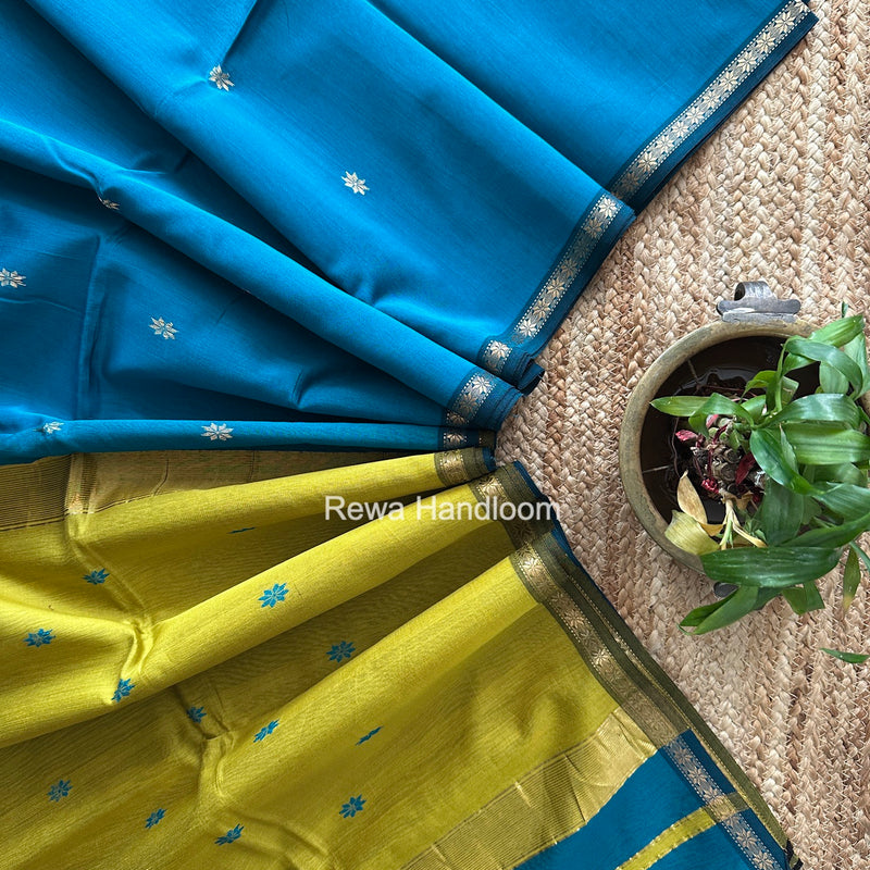 Blue Star Butti Maheshwari Saree SSB070