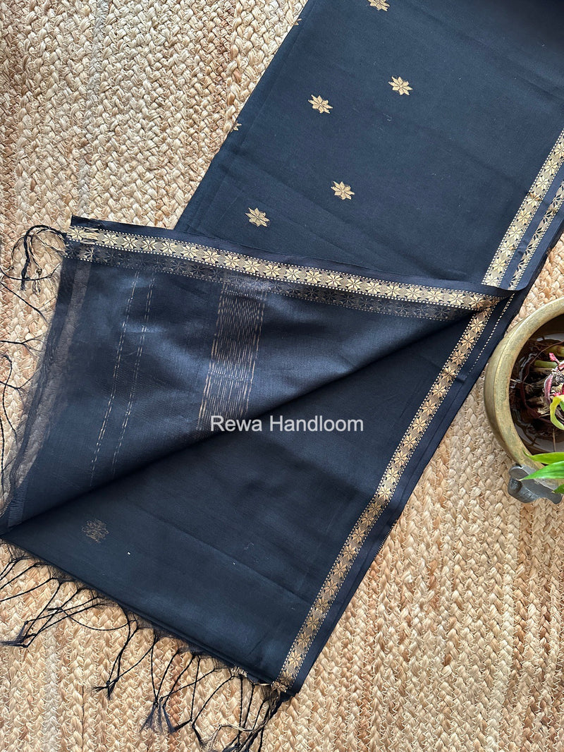 Black Star Butti Maheshwari Saree SSB067
