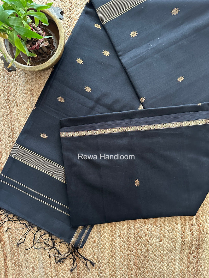 Black Star Butti Maheshwari Saree SSB067