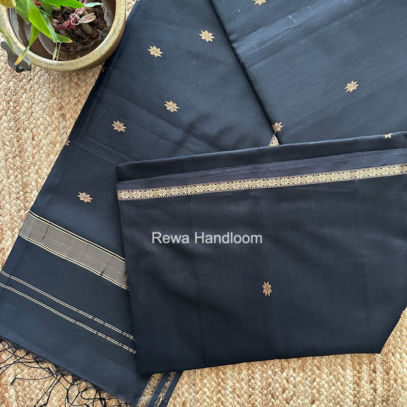 Black Star Butti Maheshwari Saree SSB067