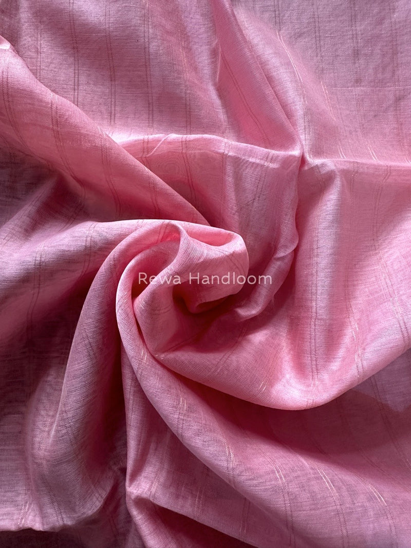 Maheshwari Baby Pink Silk Dupatta PD048
