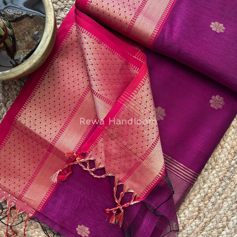 Zari Butti Maheshwari Saree
