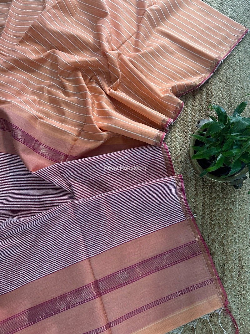 Maheshwari Gichha Thread Lining Saree