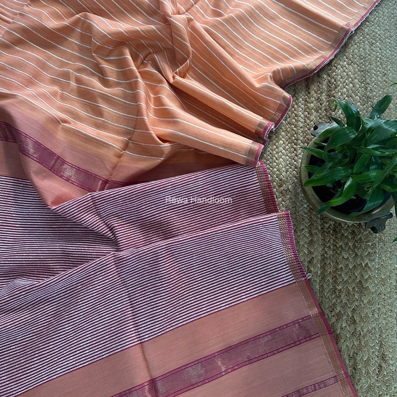 Maheshwari Gichha Thread Lining Saree