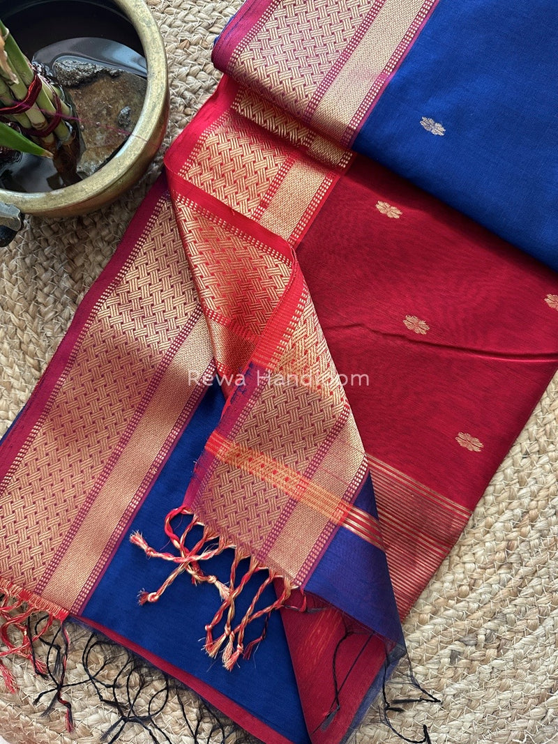 Zari Butti Maheshwari Saree