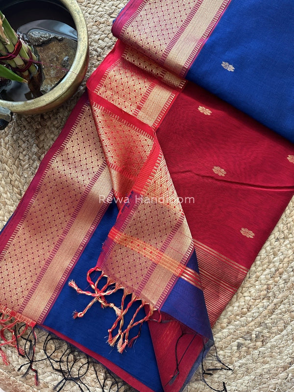 Zari Butti Maheshwari Saree