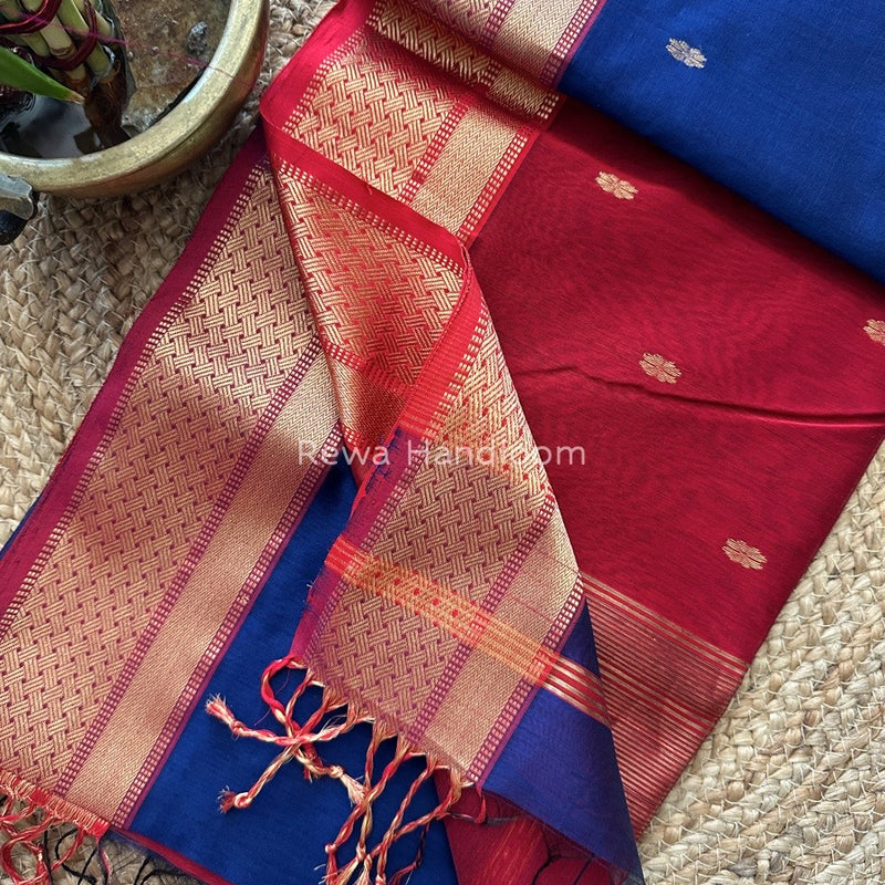 Zari Butti Maheshwari Saree