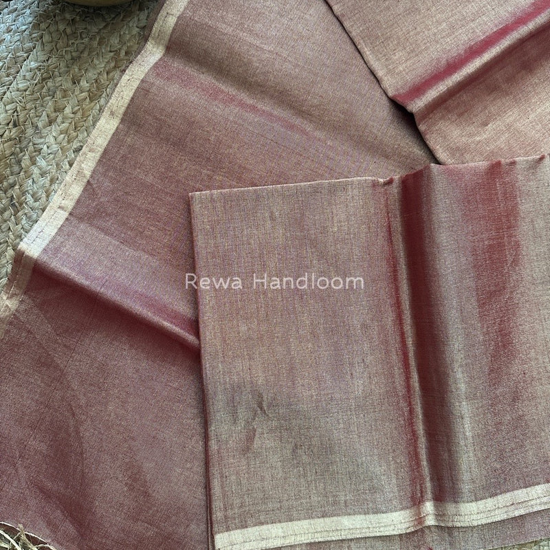 Maheshwari Golden Brown Tissue Saree TS03