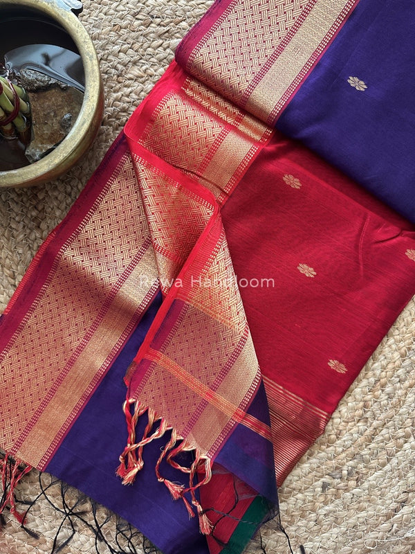 Zari Butti Maheshwari Saree