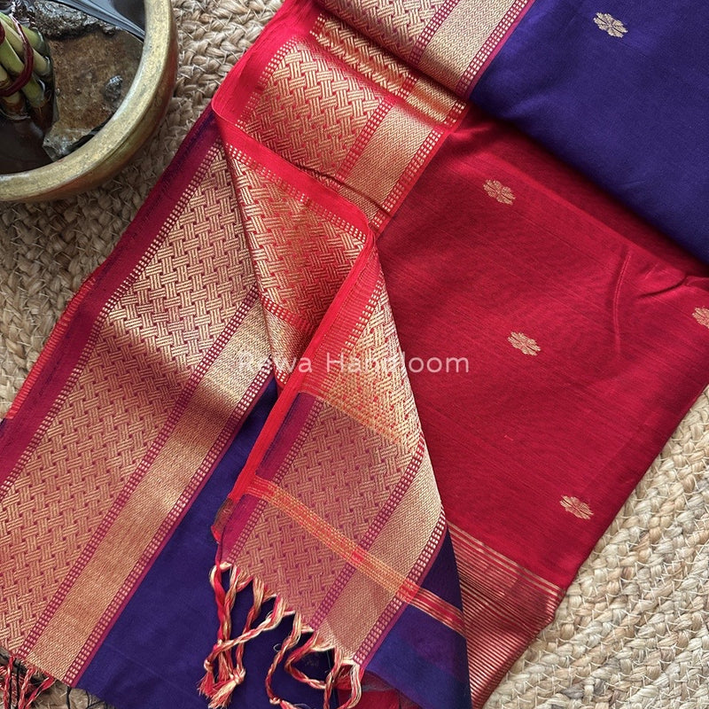 Zari Butti Maheshwari Saree