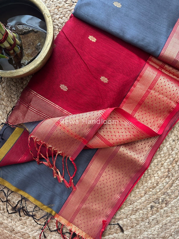 Zari Butti Maheshwari Saree