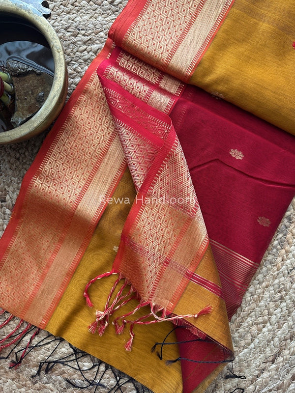 Zari Butti Maheshwari Saree