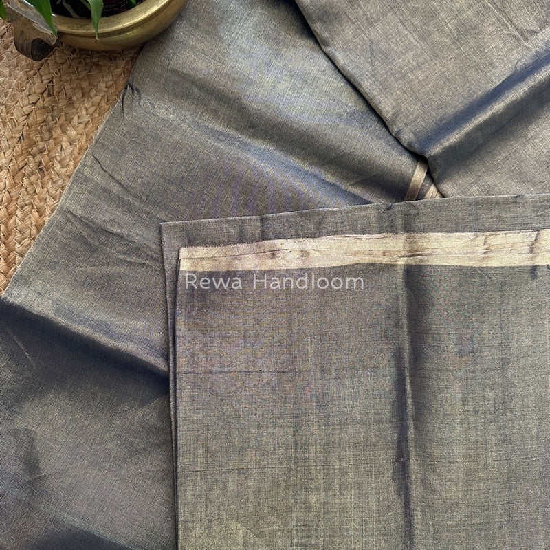 Maheshwari Blue Tissue Saree TS04