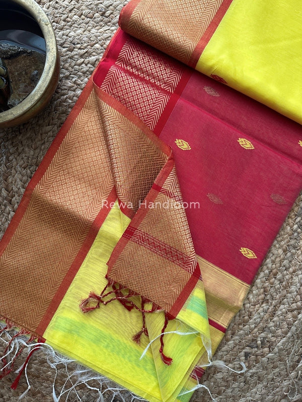 Zari Butti Maheshwari Saree