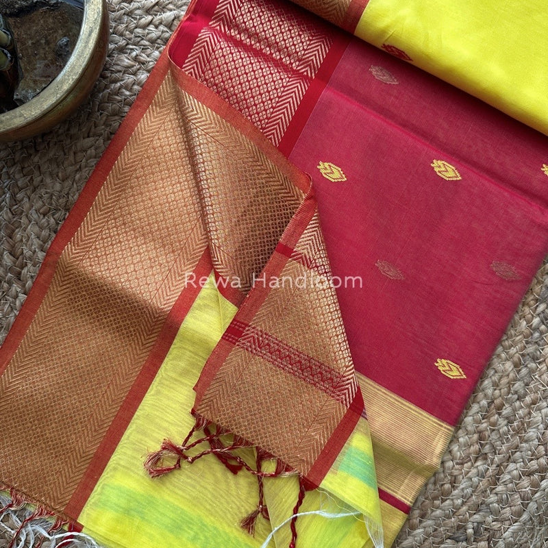 Zari Butti Maheshwari Saree