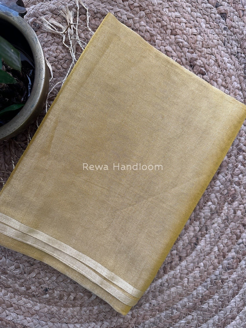 Maheshwari Yellow Tissue Saree TS013