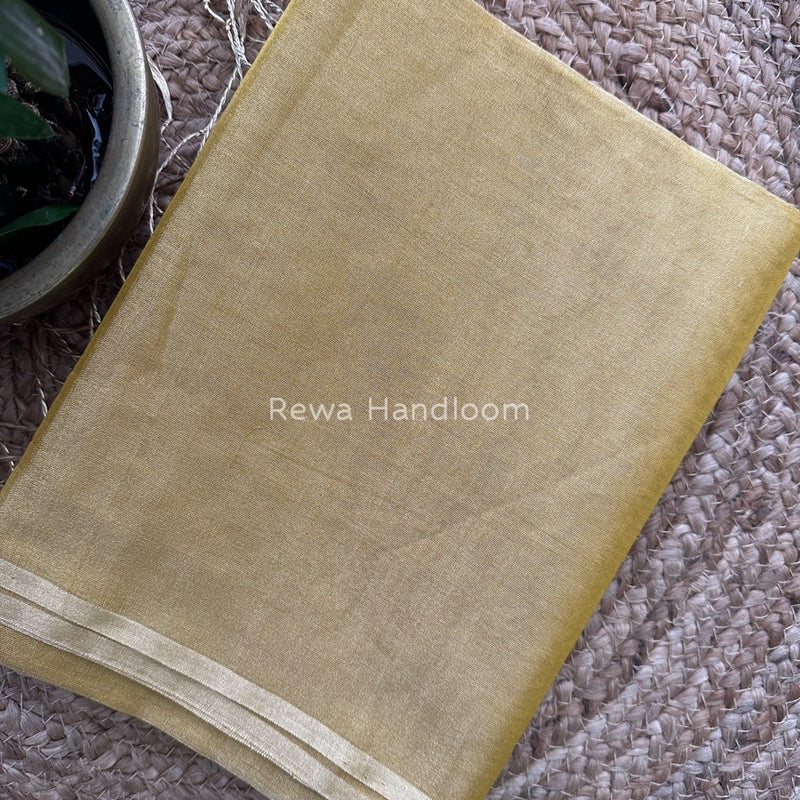 Maheshwari Yellow Tissue Saree TS013